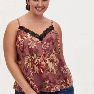 Torrid Chalis Lace  Trim Cami 1X